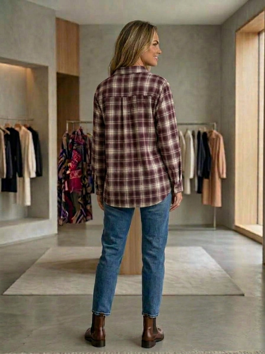 Camicia Check con Taschino in Paillettes LiLu