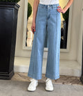 Jeans a Vita Alta con Nervatura Centrale