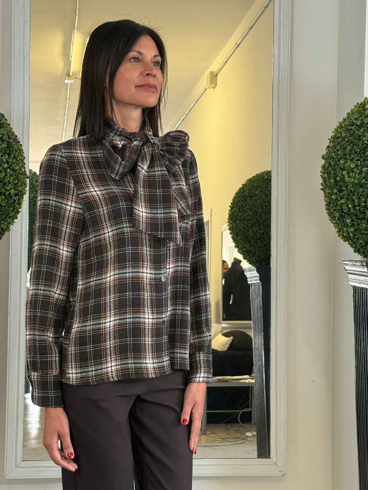Camicia a Check con Fiocco LiLu