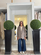 Giacca Blazer Check con Frange 775
