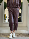 Pantaloni Jogger Cropped in Ecopelle 775