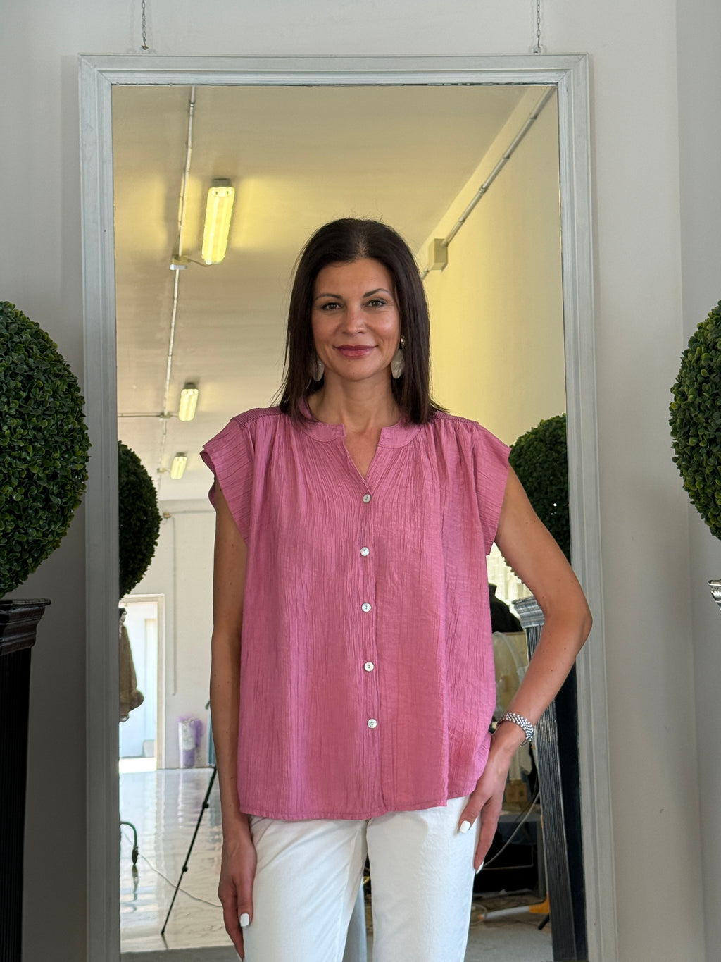 Camicia con Inserto a Rete sul Retro