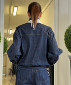 Tensione In Giubbino Denim con Pizzo a Triangolo