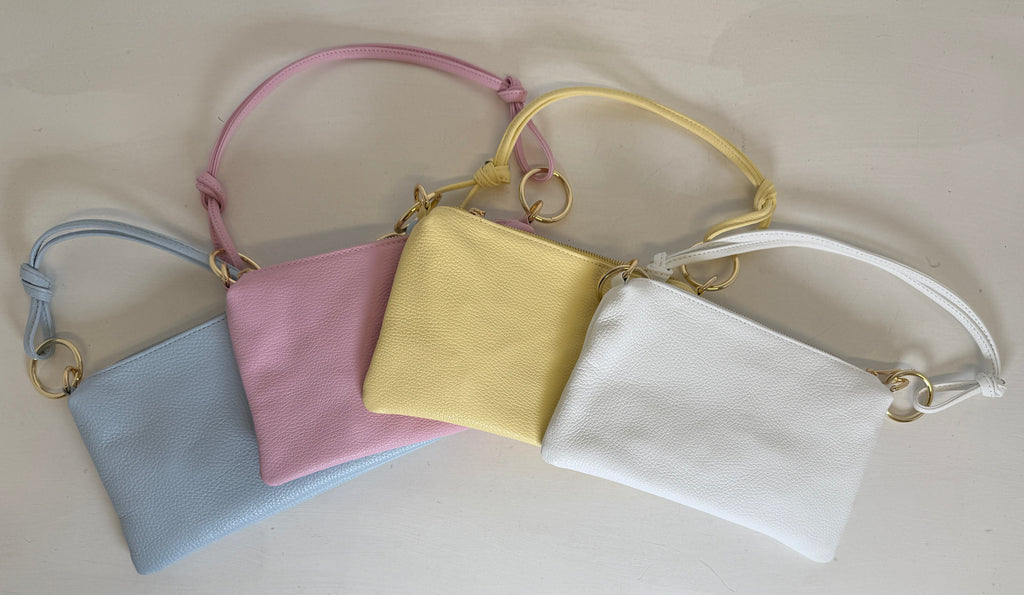 Borsa Cluth a Busta con Tracolla in Vera Pelle