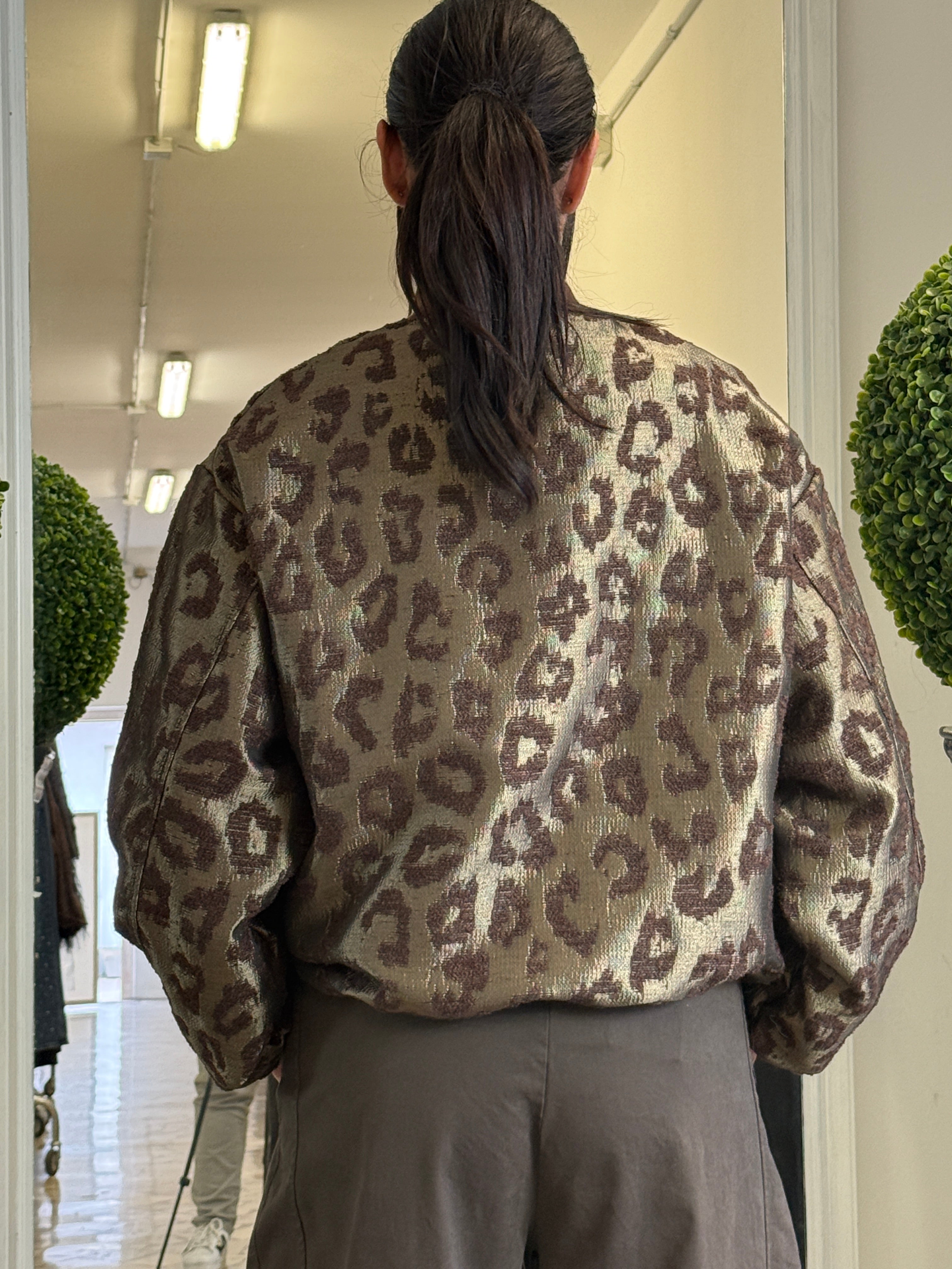 Bomber Maculato in Lamè