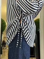Tensione In Camicia a Righe con Coulisse sui fianchi