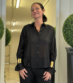 Camicia in Organza con Bracciali Dorati