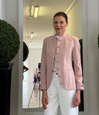 MaryLey Giacca Sfoderata Stile Napoleon con Bottini Decorativi