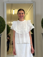 Tensione In Blusa Manica Corta con Pizzo