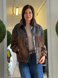 Bomber Ale in Ecopelle con Frange 775