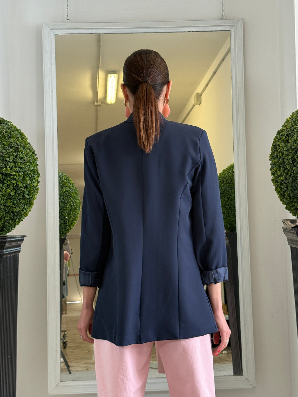 Blazer Senza Bottoni Stile Smoking
