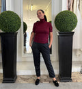Pantaloni Spigati con Elastico sul Retro