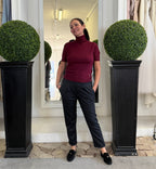 Pantaloni Spigati con Elastico sul Retro