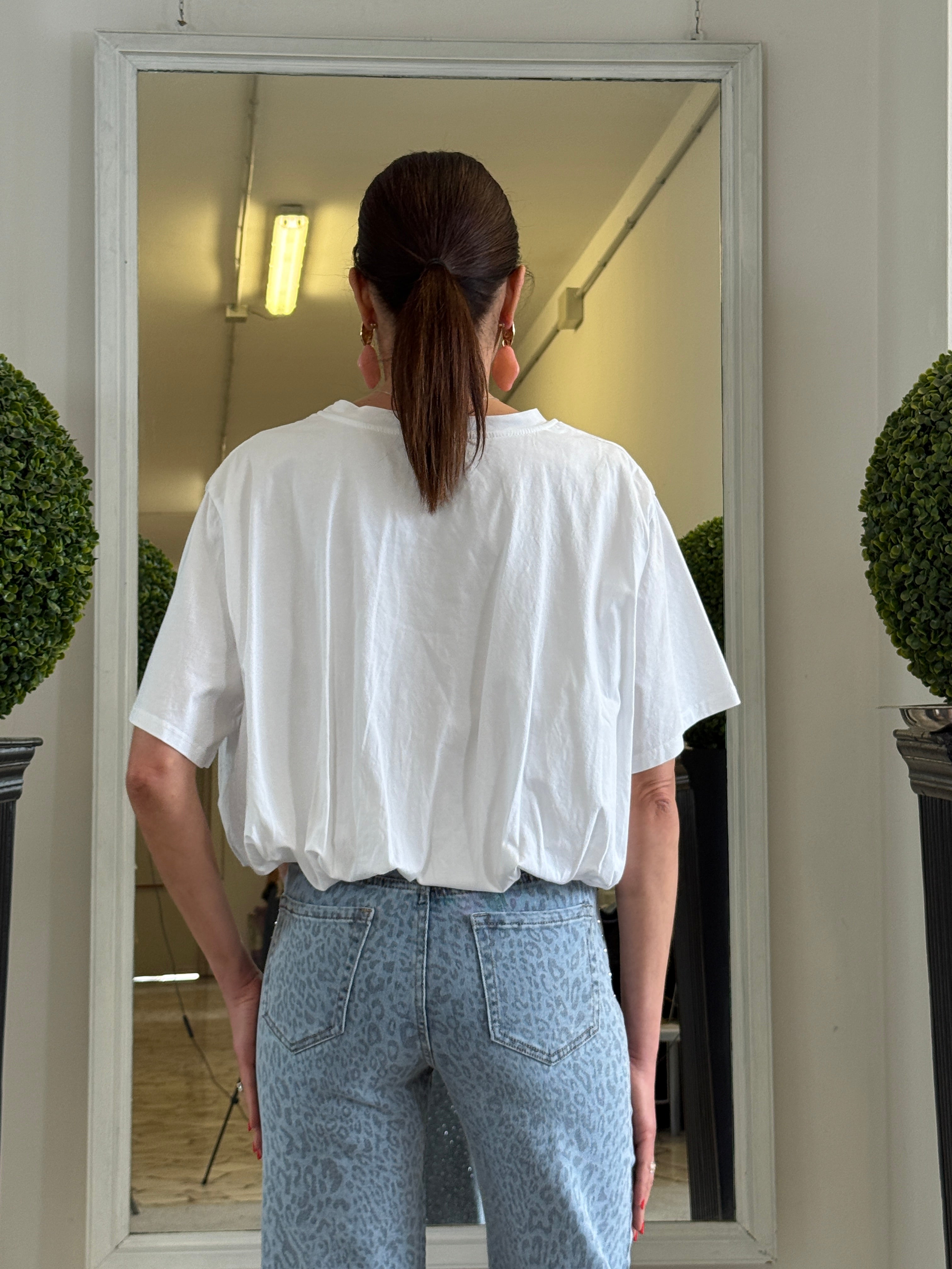 T-shirt Arricciata sul Fondo