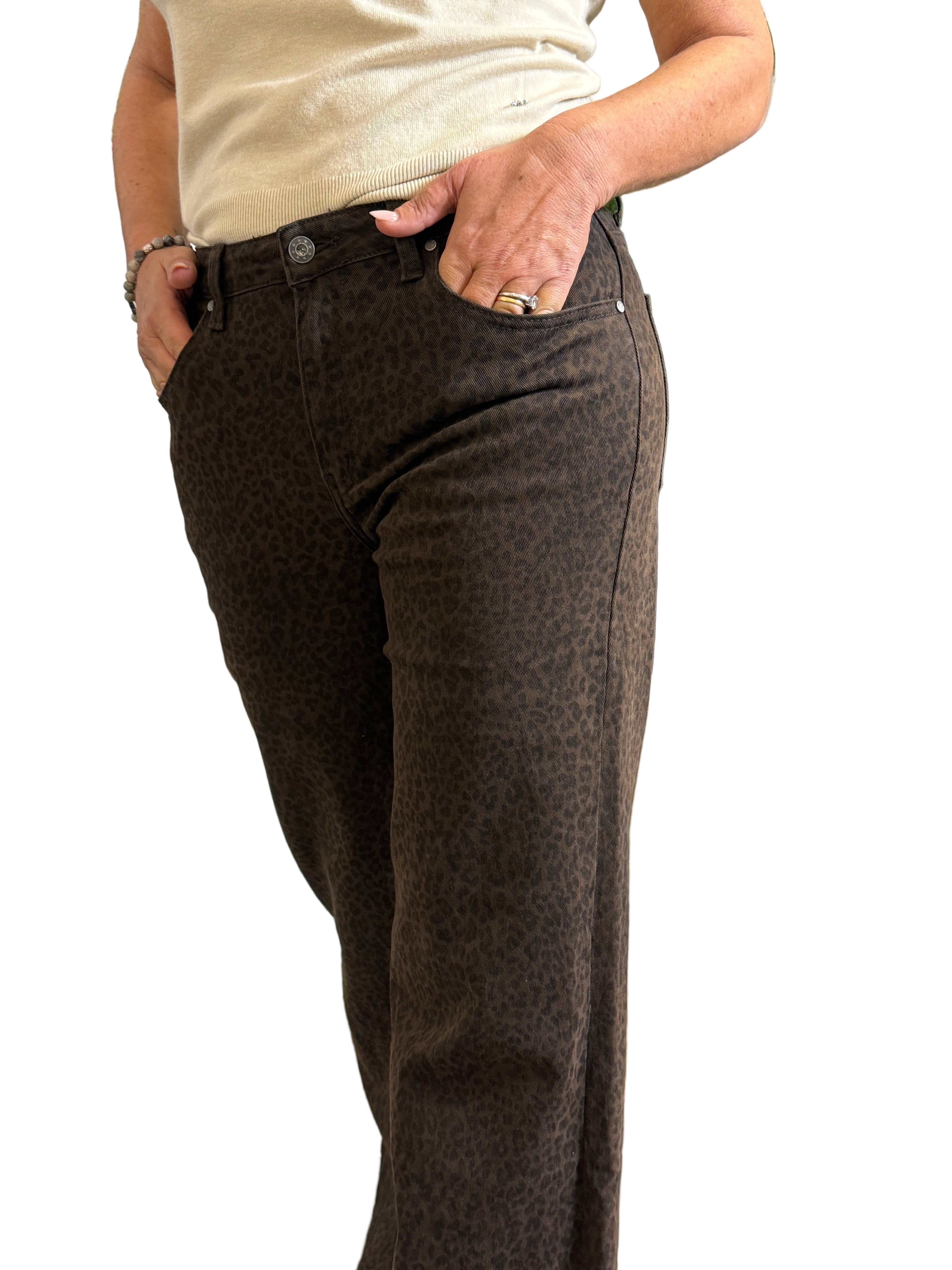 Jeans a Palazzo Maculato