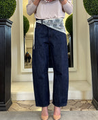 Tensione In Jeans Barrel con Pizzo a Triangolo