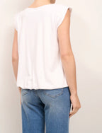 Tensione In T-shirt Palloncino con Arricciatura sul Fondo