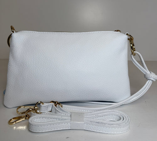 Borsa Cluth a Busta con Tracolla in Vera Pelle