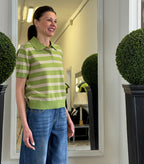 Polo con Manica Corta a Righe