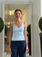 Top Canotta con Scollo a V e Lurex