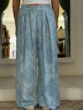 Pantaloni in Chambray Stampa Bandana