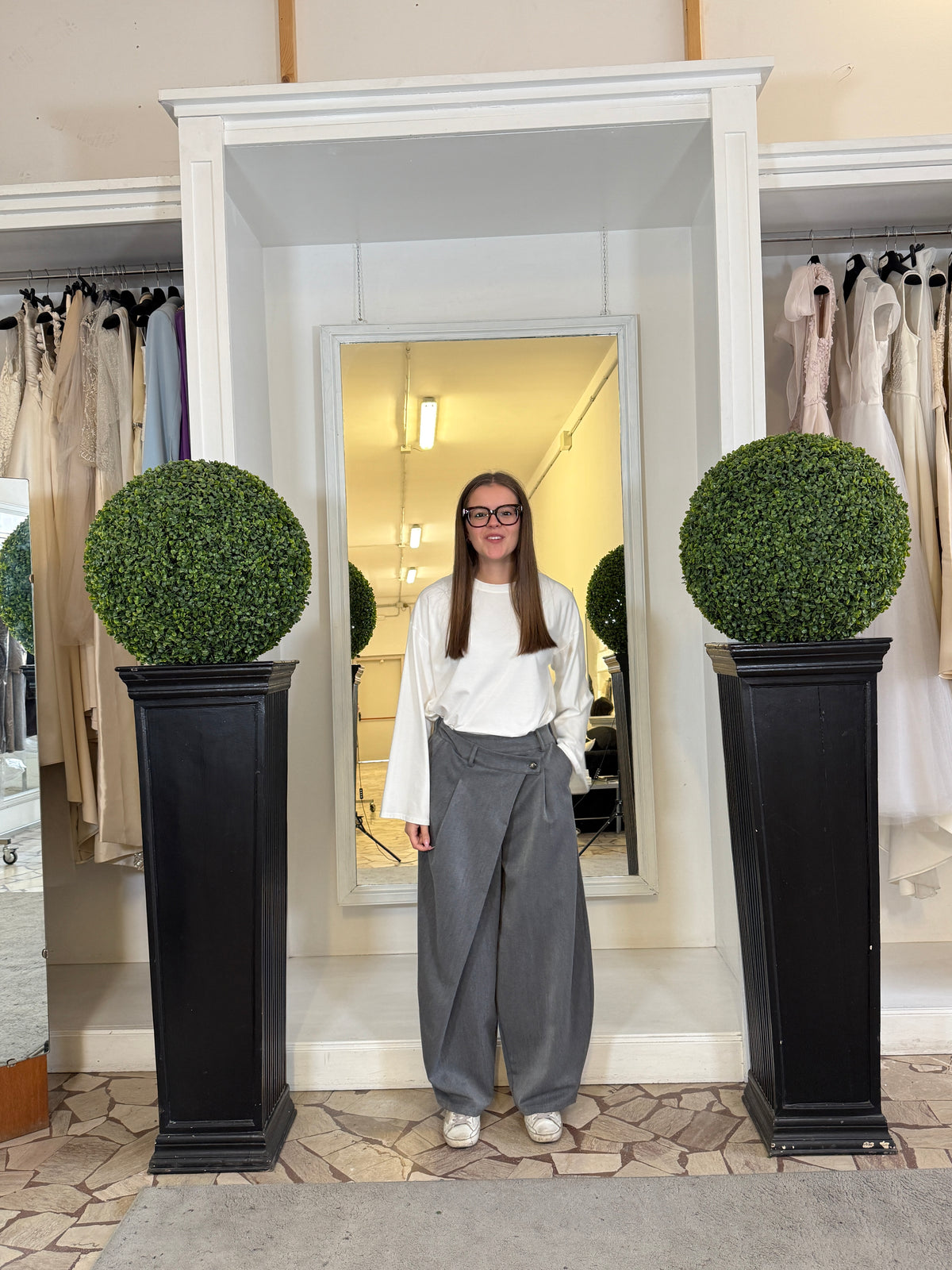 Pantaloni Baloon con Chiusura Asimmetrica LiLu