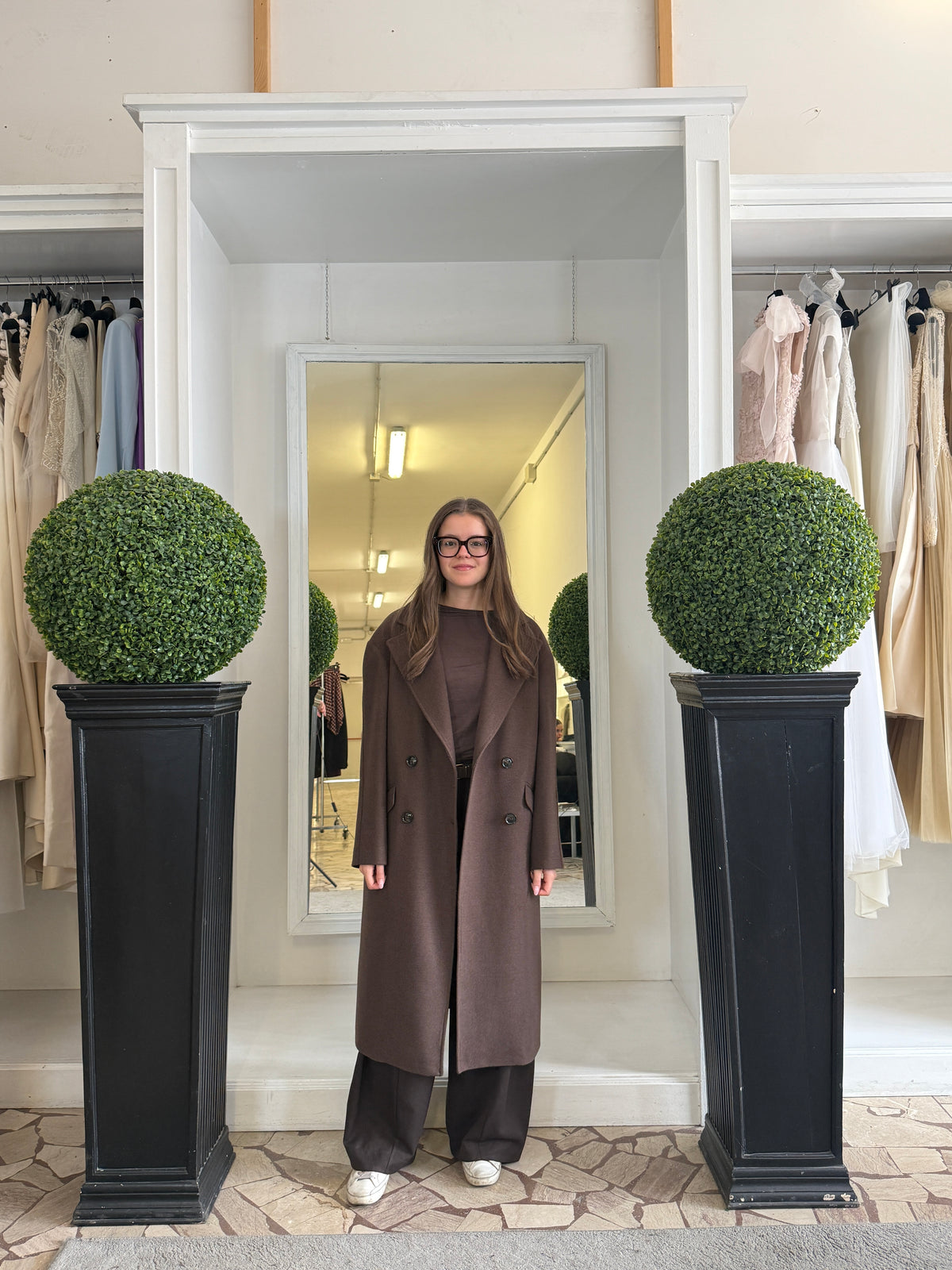 Cappotto Lungo Doppiopetto con Tasche LiLu