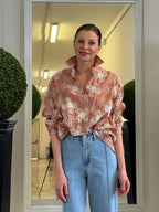 Camicia con Fiori Ricamati