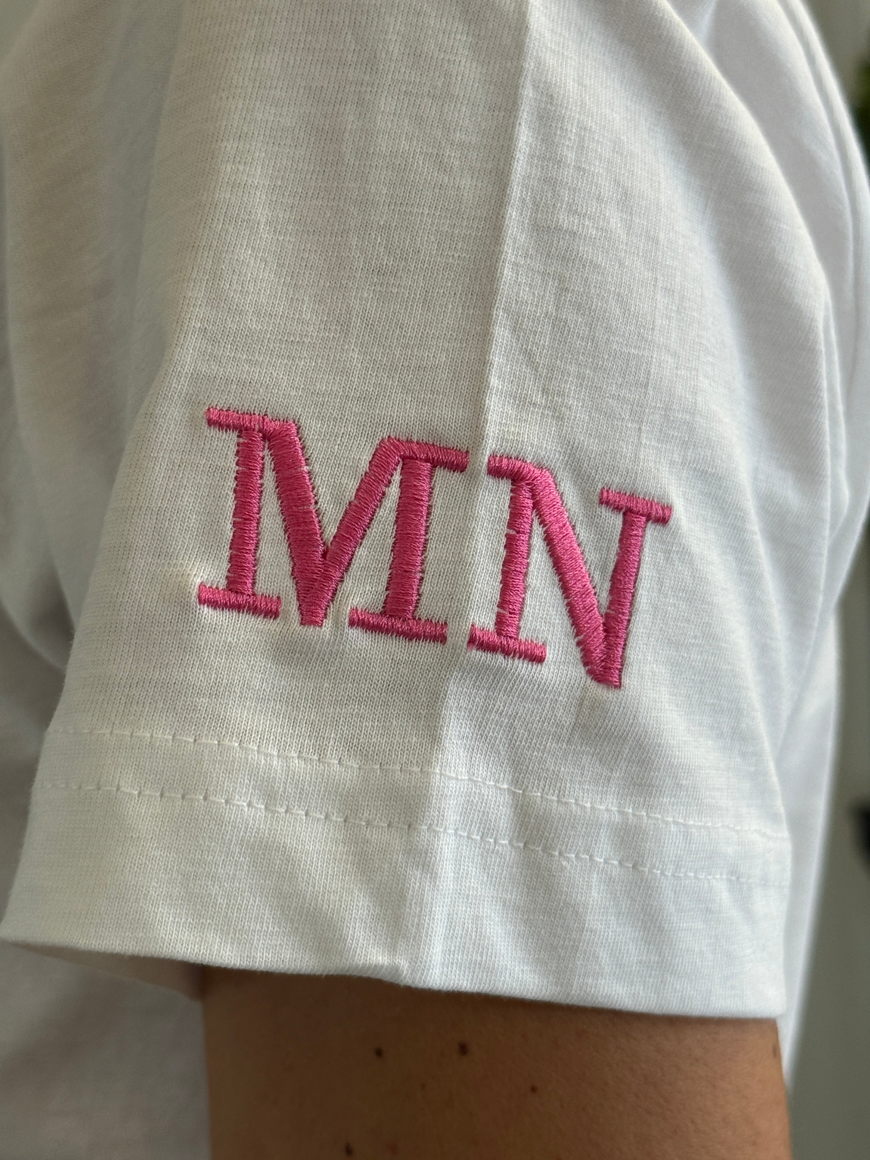 T-shirt Bianca con Ricamo Personalizzato