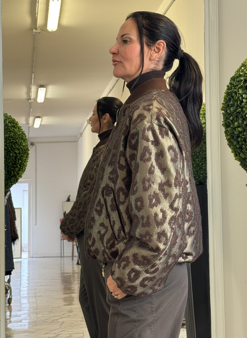 Bomber Maculato in Lamè