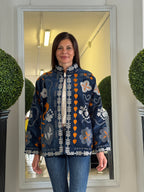 Suzani Artigianale Blu Flowers 775