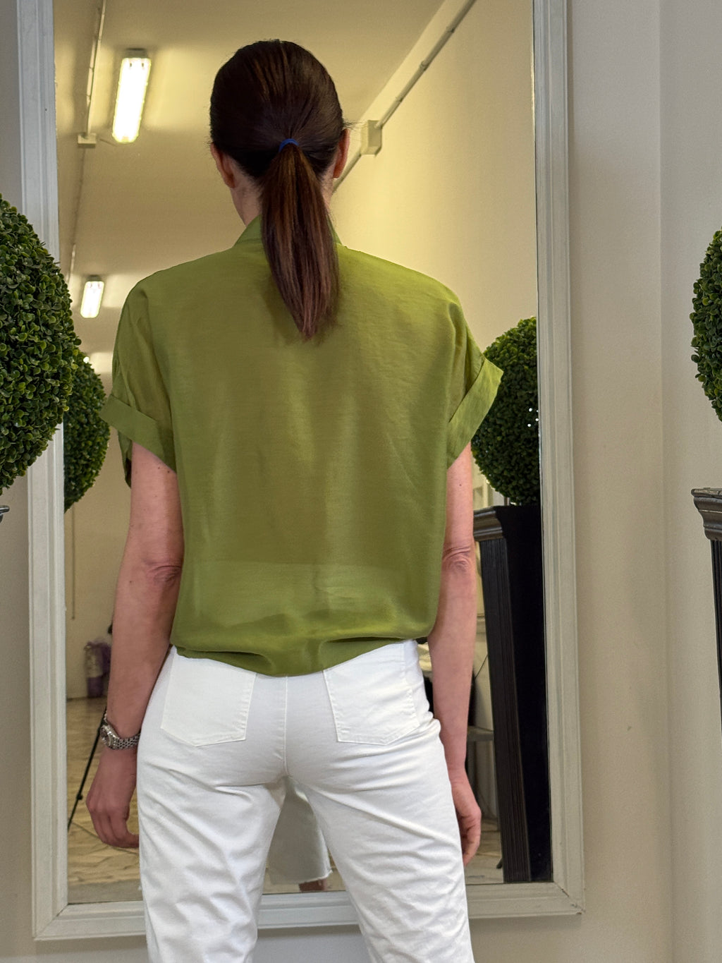 Camicia Manica Corta con Pailettes