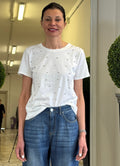T-shirt in Cotone con Brillantini