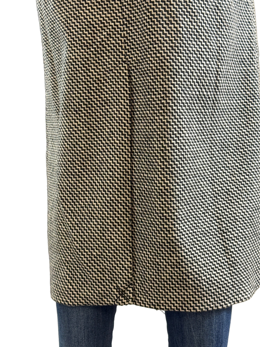 Cappotto Zig Zag con Spilla