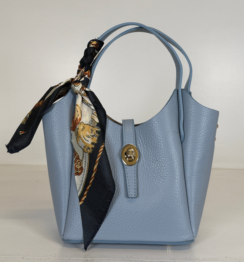 Mia Borsa in Pelle con Foulard sul Manico