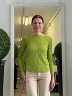 Maglia in Pizzo Elasticizzata Manica Lunga