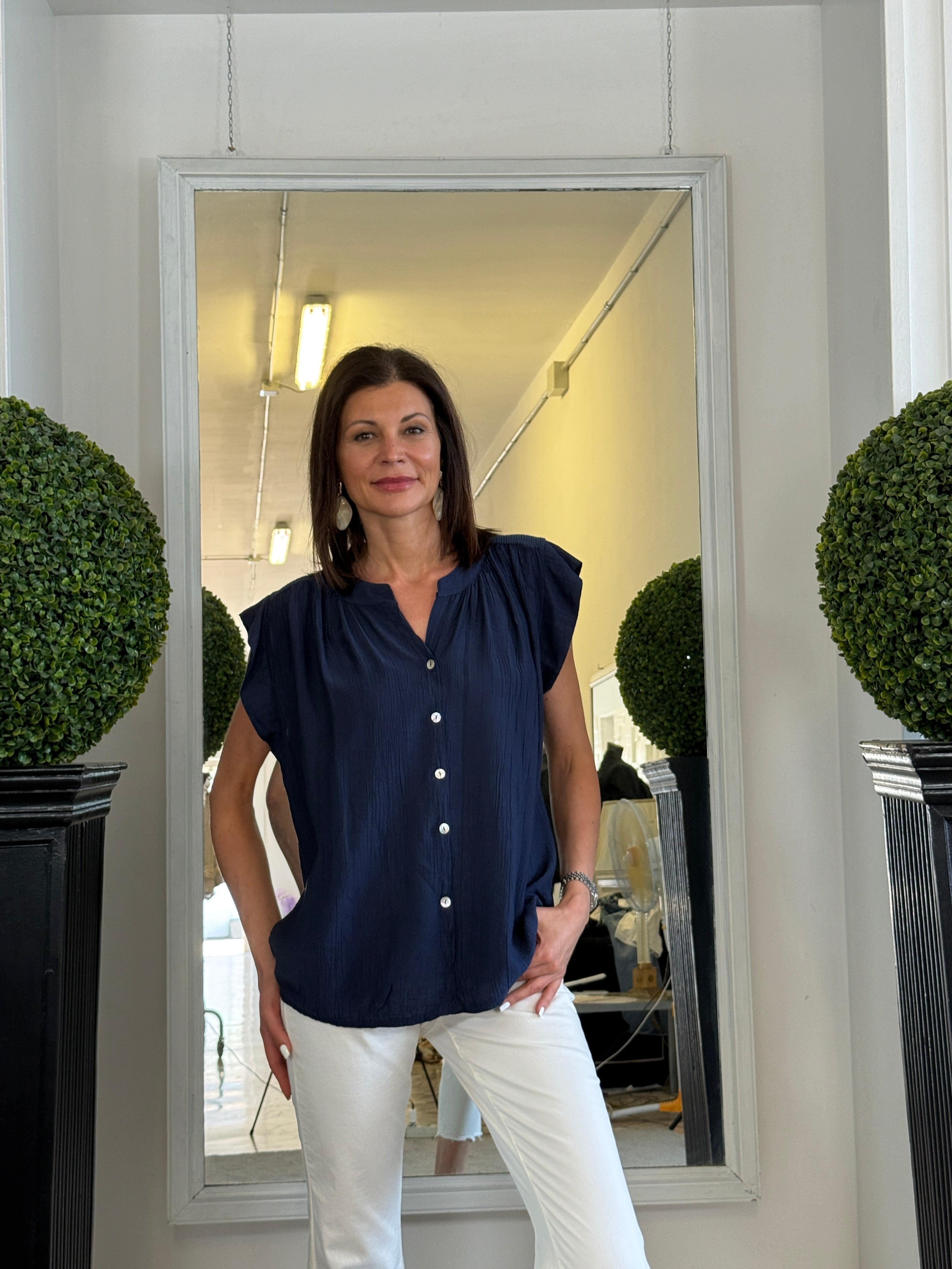 Camicia con Inserto a Rete sul Retro