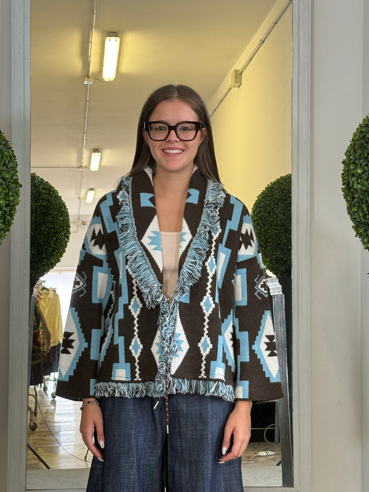 Tensione In Cardigan Origami Midi