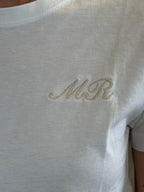 T-shirt Bianca con Ricamo Personalizzato