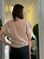 Camicia Maniche Corte con Risvolto e Pailettes