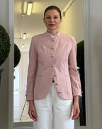 MaryLey Giacca Sfoderata Stile Napoleon con Bottini Decorativi