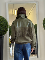 Bomber Ale in Ecopelle con Frange 775