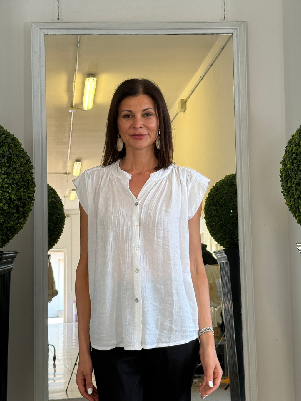 Camicia con Inserto a Rete sul Retro