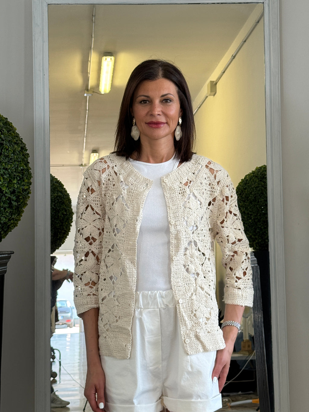 Giacchino Crochet con Bottoni
