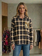Camicia Check con Taschino in Paillettes LiLu