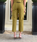 MaryLey Completo con Gilet e Pantaloni Oliva