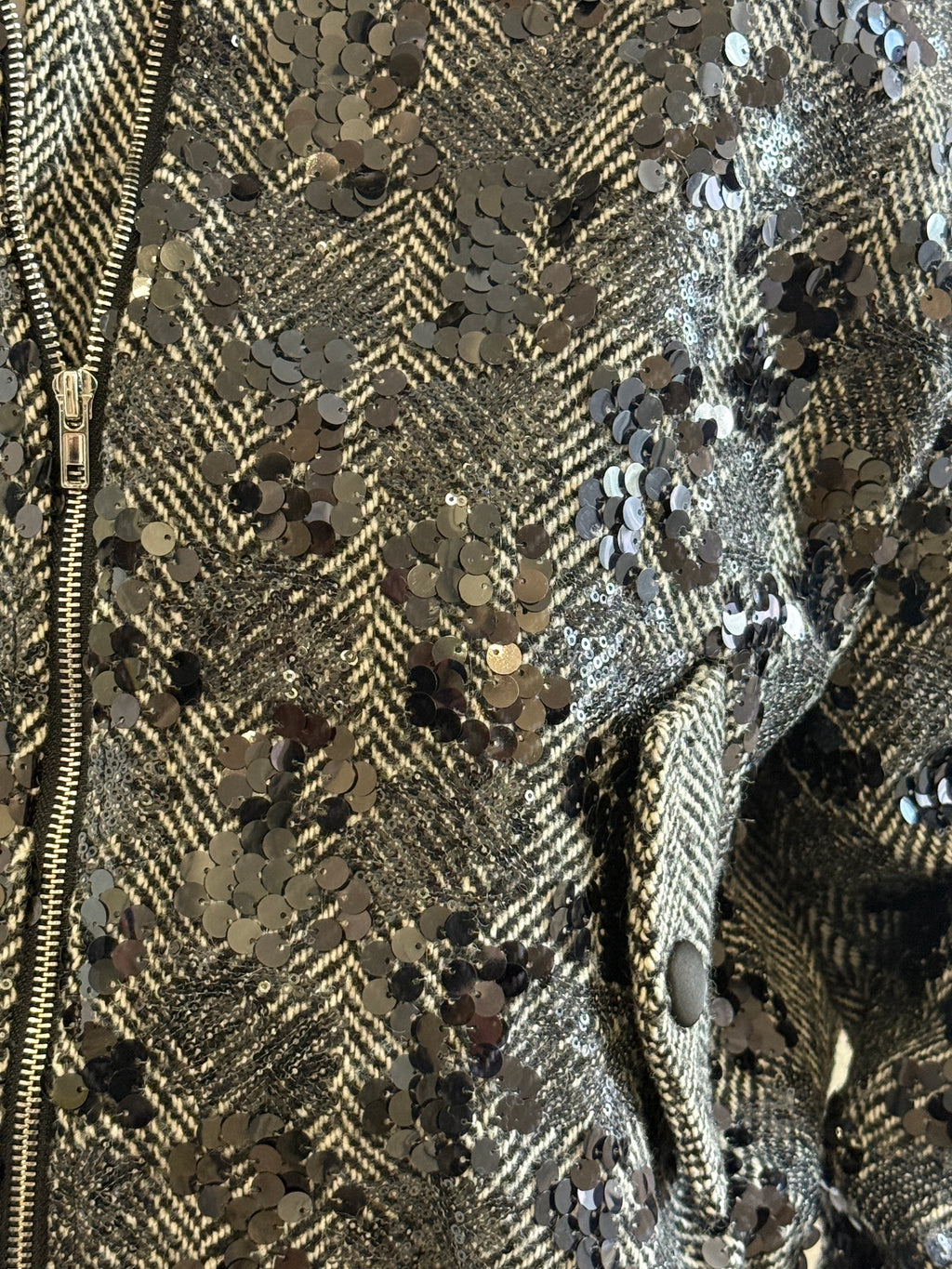 Bomber Spigato con Paillettes