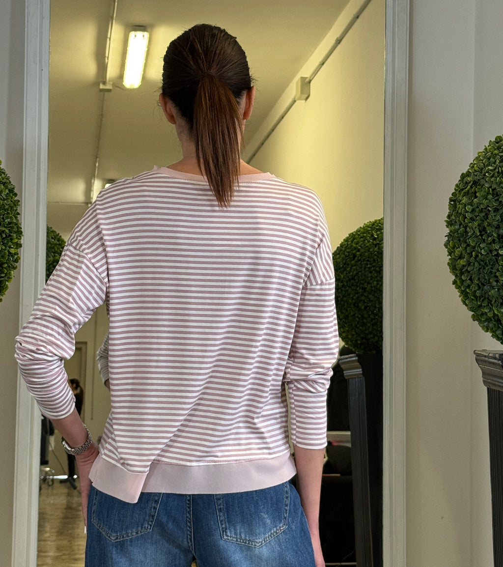 Maglia a Maniche Lunghe con Micro Righe