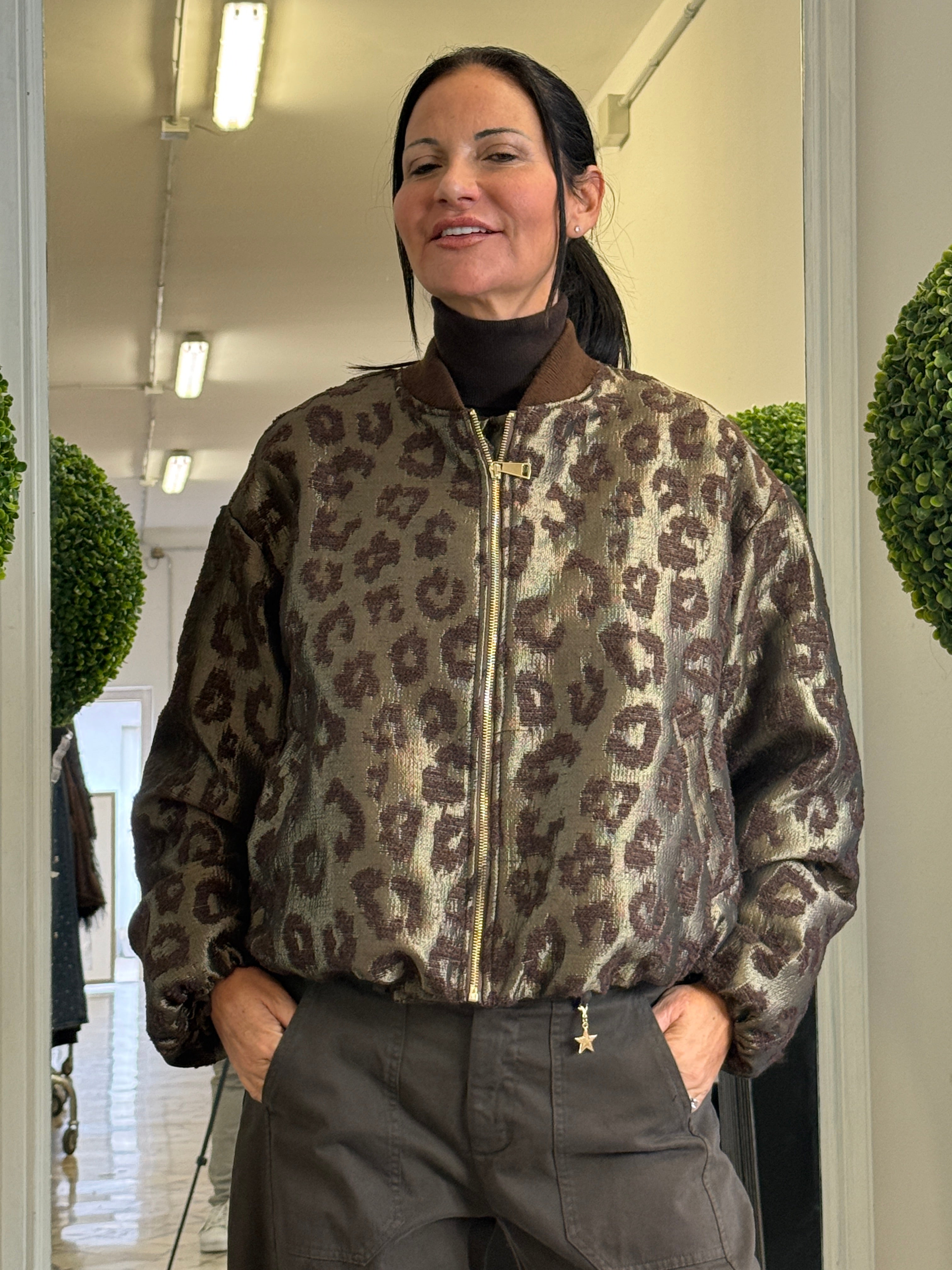 Bomber Maculato in Lamè