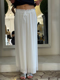 Pantaloni Palazzo Plissè con Coulisse